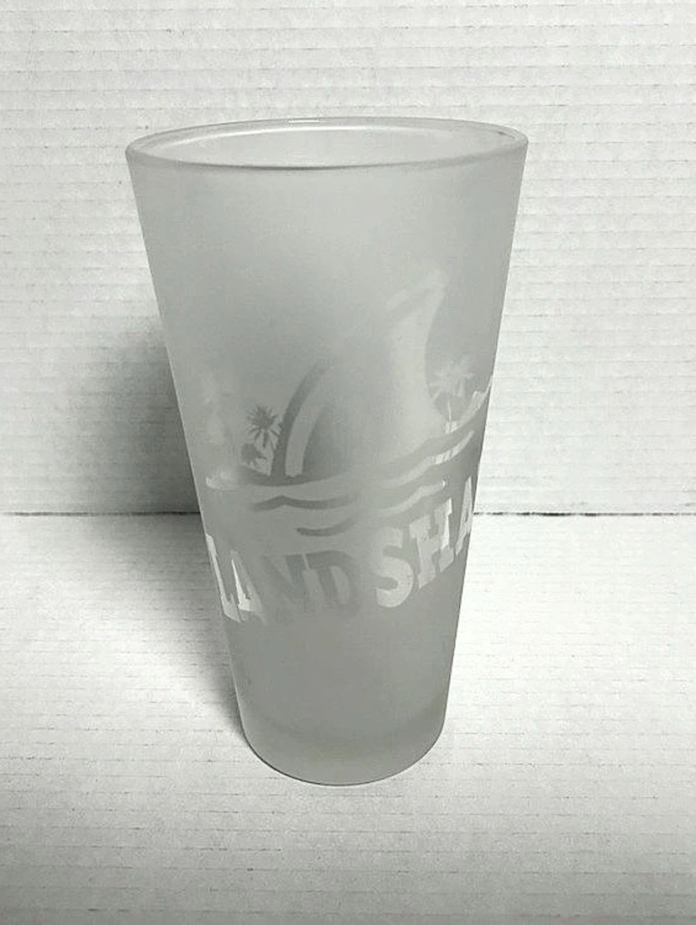 LandShark Lager Frosted Pint Glass Gray
